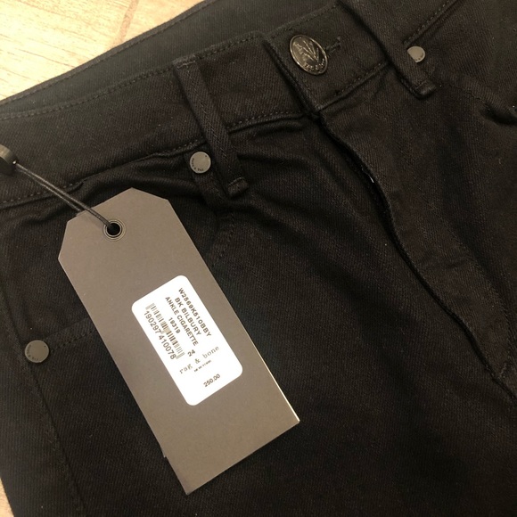 Rag & Bone Bilbury Ankle Cigarette Black Sz 24 - Picture 4 of 8